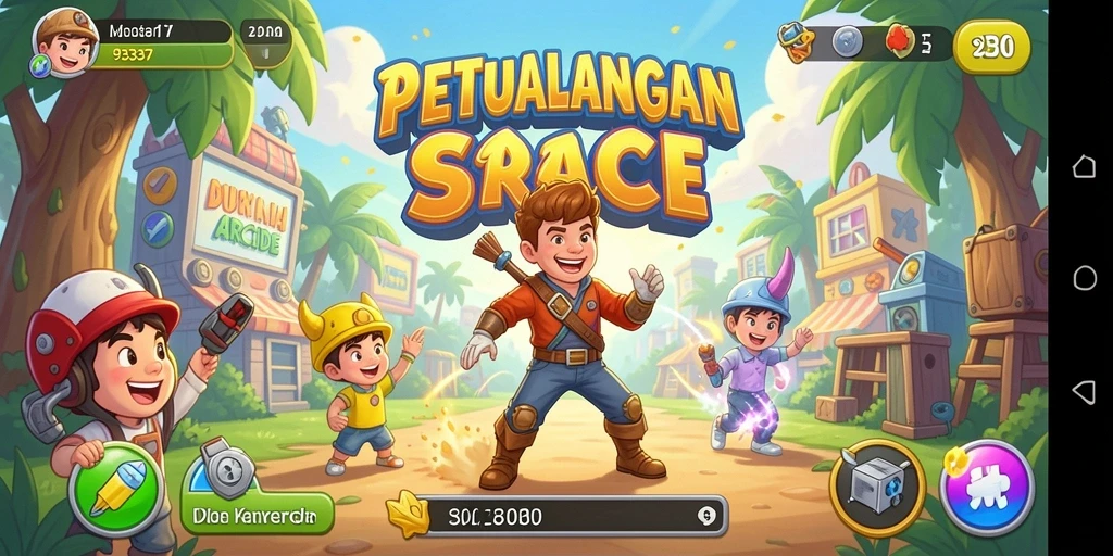 Tampilan gameplay seru dalam game arcade 93337.