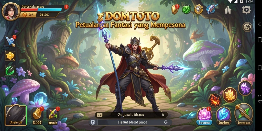 Screenshot gameplay DOMTOTO menampilkan petualangan RPG yang mendebarkan.