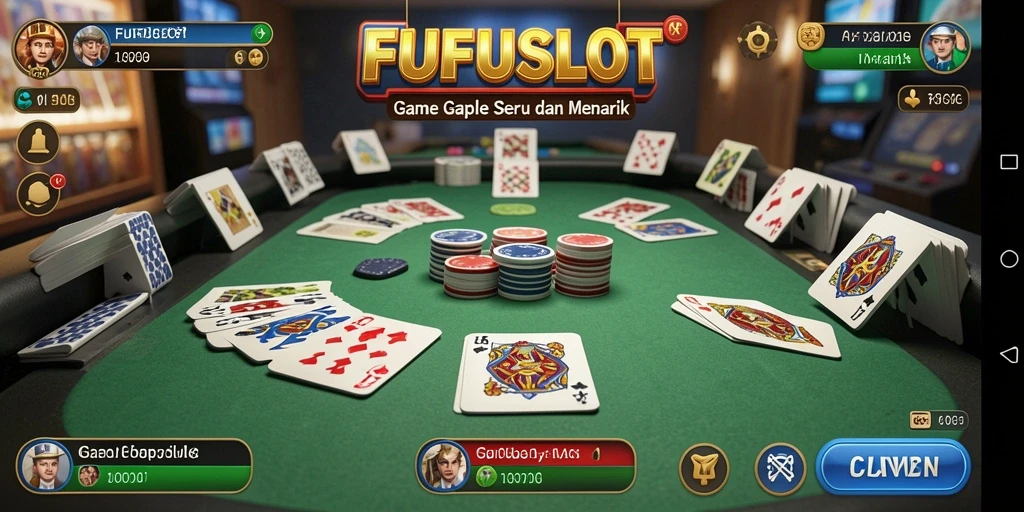 Tampilan gameplay seru dari FUFUSLOT dengan kartu Gaple.