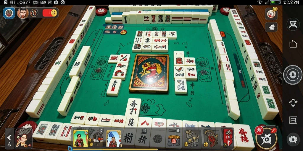 Screenshot gameplay JOS77 menampilkan antarmuka Mahjong yang menarik.