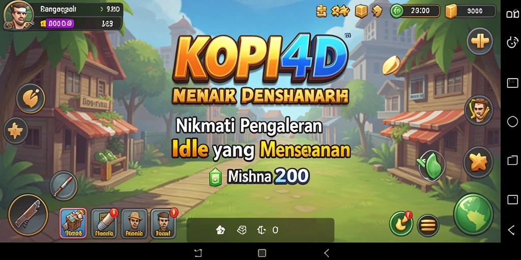 Tampilan gameplay Idle KOPI4D yang menawan dan menarik.