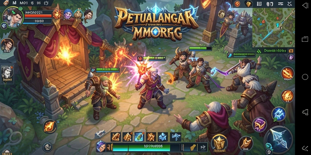 Tampilan gameplay MMORPG MPO1221 yang menakjubkan.