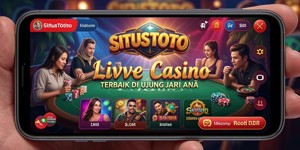 Screenshot gameplay SITUSTOTO menampilkan suasana kasino langsung yang mendebarkan.