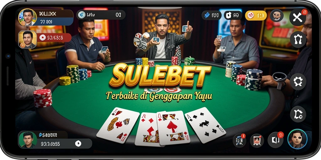 Tampilan permainan Poker yang menegangkan di SULEBET.