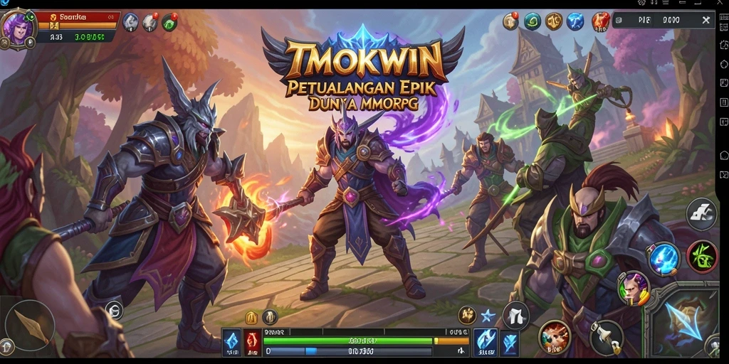 Screenshot gameplay TMOKWIN menampilkan petualangan epik dalam dunia MMORPG.