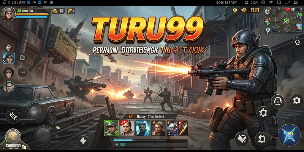 Screenshot gameplay TURU99 yang menunjukkan aksi taktis yang mendebarkan.